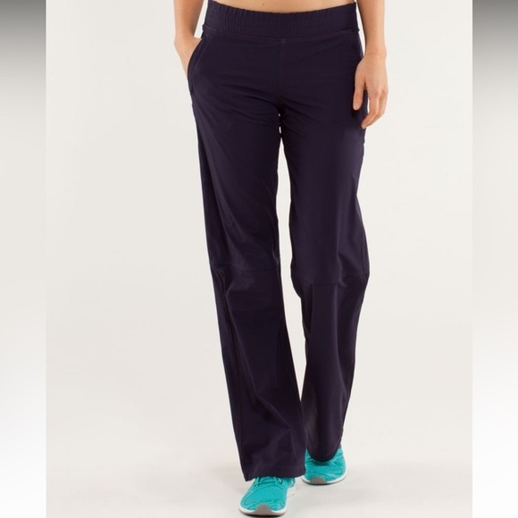Lululemon Run: Dog Runner Pant Rulu Stretch Glyde W5721S Black Swan Size 4 - Picture 1 of 16